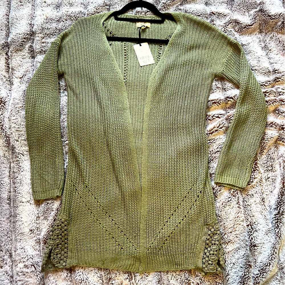 Knit cardigan-green